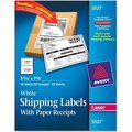 Avery Avery® Shipping Labels with Paper Receipt, 5 1/16 x 7 5/8, White, 50/Pack 5127